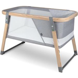 Boppy Portable Baby Bassinet - Lightweight, Low, Fold-Flat Travel Bassinet with Mesh Sides, Anti-Tilt, 2 Custom Fitted Mattress Covers & No Assembly - Gray Pickup Sticks, 1 count