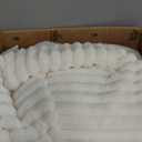 BEDELITE Fleece King Comforter Set -Super Soft & Warm Fluffy Cream White Bedding, Luxury Fuzzy Heavy Bed Set for Winter with 2 Pillow Cases