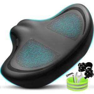 Noseless Bike Seat Cushion for Men & Women - Extra Padding & Comfort Wide Bicycle Seat, Oversized Comfortable Saddle for Peloton Bikes, Exercise Bikes, Electric Bikes, Cruiser Bikes