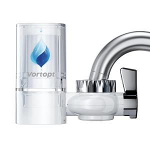 Vortopt Advanced Sink Faucet Filter,NSF Certified Faucet Installation System,400 Gallon Capacity,Can Reduce 99% Chlorine and Odors,with 1 Water FilterT1-White