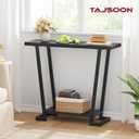 Tajsoon Rustic Console Table 31.5'', 2 Tier Narrow Entryway Table, Black