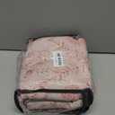 Pink Floral Linen Curtains 72 Inch Length 2 Panels Set Patterned Semi Sheer Curtains Living Room Girls Bedroom Back Tab Rod Pocket Farmhouse Boho Short Pink Blush Kitchen Window Drapes 52x72