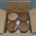 16oz 4 Pack Overnight Oats Containers with Lids, Glass Mason Jars with Acacia Wood Airtight Lids, Wide Mouth Meal Prep Storage Jars for Yogurt, Chia Pudding, Salad, Parfait, Snacks, Spice