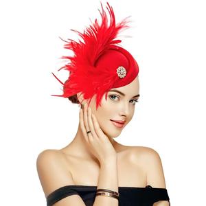 Handmade Fascinators Hat Feathers on a Headband and a Clip 20s 50s Pillbox Hat Derby Tea Party Cocktail Headwear for Women