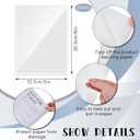 Gueevin 100 Pcs 5 x 8 Inch Self Adhesive Display Pockets Peel and Stick Clear Paper Sleeves Wall and Door Communication Clear Adhesive Sheet Protector Letter Size Plastic Sheet Protectors