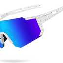 Polarized Sports Sunglasses for Men Women Youth Baseball Fishing Running Cycling Golf Trekking TAC Glasses (1 pack, Blue)