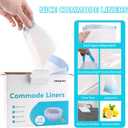 Commode Liners - 120 Bedside Commode Liners Disposable Lemon Scented Commode Bags,Thicker Potty Chair Liners for Bedside Toilet Bucket,Bedpan,Portable Camping Toilet