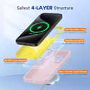 Miracase Magnetic for iPhone 15 Pro Case, [Soft Anti-Scratch Microfiber Lining], Compatible with MagSafe, Liquid Silicone Shockproof Drop Protection Phone Case for 15 Pro, Sand Pink