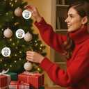 3 x Hanukkah Christmas Ornaments Gifts for Women, Jewish Chanukah Ceramic Ornament for Christmas Tree (Dark Blue)