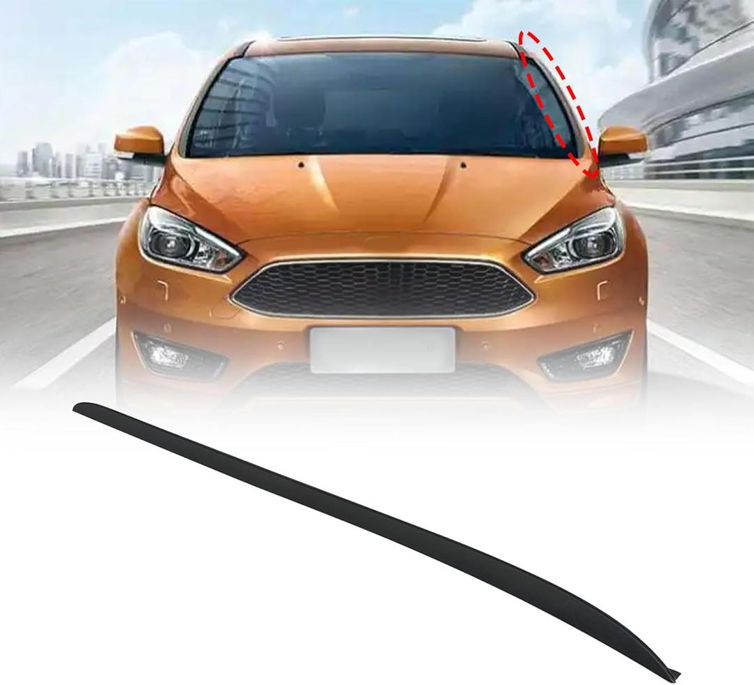 XQSMWF Left Driver Side Windshield Pillar Molding Compatible with Ford Focus 2012 2013 2014 2015 2016 2017 2018 Replace CP9Z-5803137-A CP9Z5803137A