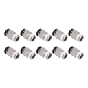 Quick Connect Air Hose Fittings Plug,Externally Pneumatic Quick Plug Trachea Connector Quick Pneumatic Connector Time-Tested Durability, 10 Pcs