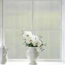 4/5-Inch Reeded Glass Window Film, Frosted Glass Window Privacy Film, Non Adhesive Decorative Sticker for Bathroom Living Room Office 35.4 x 78.7 inches