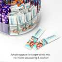 AIEVE Extra Large Drink Packet Organizer, 360 Lazy Susan Rotating Turntable for Larger Powder Drink Mix, Hydration Packets Acrylic Pantry Organizers for Kitchen Storage Organization