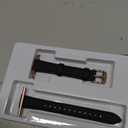 STIROLL Slim Leather Bands Compatible with Apple Watch Band 38mm 40mm 41mm 42mm(Series 11 10), Top Grain Leather Watch Thin Wristband for iWatch SE 9 8 7 6 5 4 3 2 1 (Black Rose Gold)