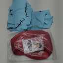 3PCS Halloween Costume Accessories for Women Scar Arm Sleeves Thigh Highs with Red Wig for Nightmare Cosplay Christmas