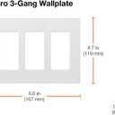 Lutron Claro Black Light Switch Cover Plate, 3-Gang Screwless Wall Plate for Rocker Light Switches, Outlet Cover, Gloss CW-3-BL (1 Pack)