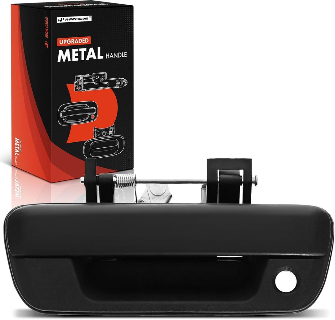 A-Premium - Upgraded Metal Tailgate Handle - Compatible with 2004-2012 Chevrolet Colorado & GMC Canyon & Isuzu i-280 i-290 i-350 i-370 - Textured Black Latch Handle, w/Keyhole
