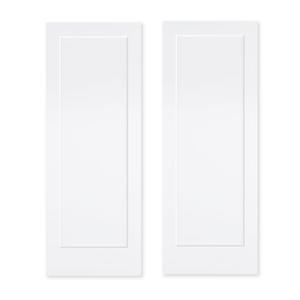 BARNSMITH 30x80 in 1-Panel White Primed Molded Door Slab, Shaker Style Paintable Hollow Core Interior Door Panel, Lightweight, for Swing Door, Closet Door, Pocket Door, (Pack-2)