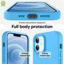 LOVE 3000 Designed for iPhone 12 Case/iPhone 12 Pro Case, Premium Silicone with [Soft Anti-Scratch Microfiber Lining] Shockproof Protective Phone Case for Men Women Girls 6.1", Blue