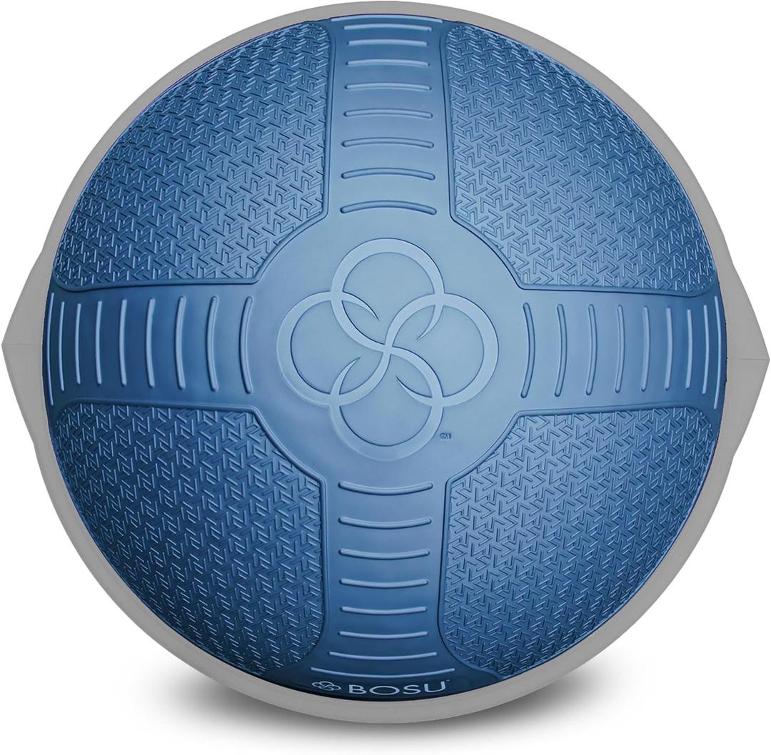 BOSU NexGen 25IN Home Fitness Exercise Gym Strength Flexibility Balance Trainer with Rubberized Non Skid Surface and Hand Air Pump (Blue)