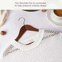 Wooden Hangers 10 Pack: Solid Shirt Hangers with Pants Bar, Heavy Duty & Slim Coat Hanger, for Suit Coat Jacket Pants (Walnut)