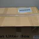 WoofiGo Stainless Steel Cat Litter Box, Large Top Entry Litter Box for Big Cats, Enclosed Kitty Litter Pan with Lid, Metal Cat Box Never Absorbs Odors, Easily Cleaning, Include Scoop