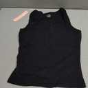 QINSEN Women's Double Layer Tank Tops Square Neck Sleeveless Basic Tight T Shirts (Black, M)