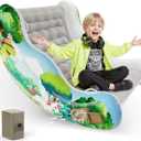 Sensory Chair for Kids, Inflatable Rocking Chair for Kids with Autism & ADHD, Air Cloud Rocker for Toddler as 3 4 5 6 7 8 Year Old Boy Girl Gifts, Autism Sensory Products Training Body Coordination (Grey)