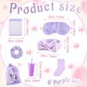 Fanfanwin 48 Pcs/6 Set Sleepover Party Supplies, Purple, Solid Color