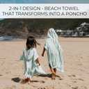 ZICOTO Stylish Hooded Beach Towel for Kids - Extra Soft and Fast Drying Poncho for Toddlers 3-6 Years is Made of Premium Cotton - Perfect Cover Up for Beach Days or Pool and Bath Time Adventures
