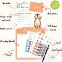 Baby's First Year Calendar with Stickers by Bright Day - 1st Year Tracker - Baby Memory Book for Girls to Document and Cherish Baby First Year Milestones,- Milestone Keepsake for Baby Boy with Pocket