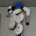 Dovety Electric Spin Scrubber, Shower Scrubber, Power Cleaner Tools with 8 Replaceable Brush Heads, Cleaning Brush with Extension Handle, 2 Adjustable Speeds, 90Mins Work Time for Home Bathtub-White