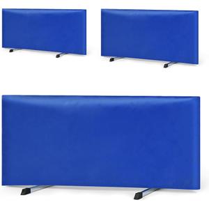 3 Pack Pickleball Ball Barrier - Portable Indoor/Outdoor Court Dividers & Edge Guards, Brandable Court Marking Kit with Non-Slip Design for Pickleball Courts (Blue)