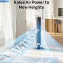 DREO Smart Tower Fan for Bedroom, 40-45 Adjustable Height, 9 Speeds | 28 ft/s Velocity, Quiet Fan with DC Motor, 4 Modes, 90Oscillating Standing Fan, 12H Timer for Home, APP and Voice Control