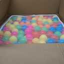 Amazon Basics BPA Free Ball Pit Balls with Storage Bag, Crush-Proof Plastic for Toddlers Kids 12+ Months Play, 6 Bright Colors, Pack of 1000