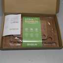 Bamboo Cutting Board for Kitchen, Wooden Cutting Board 3-Piece Set with Non-Slip Mat Deep Juice Groove and Built-In Handles, Wood Cutting Board for Meat Vegetables Fruit Ideal Gift for the Home (Carbonized brown)