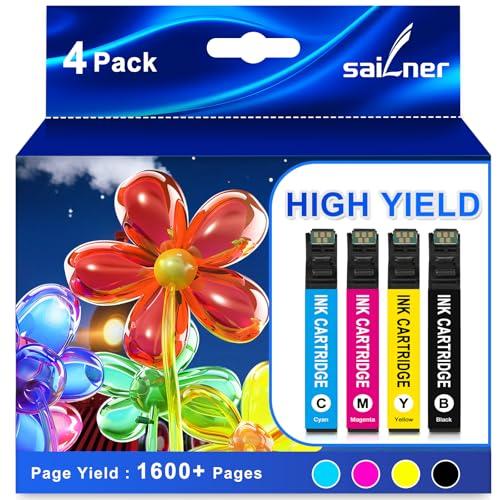 SAILNER Remanufactured for Ink Cartridges Combo Pack Latest Upgrade Use for XP-4205 XP-4200 WF-2930 WF-2950 Printer Ink (4 Pack)