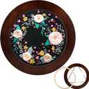 XEmbro 8 Inch Wood Embroidery Hoop Frame for Hanging Sewing Ornaments, Decorative Round Embroidery Frame for Display Finished Embroidery & Cross Stitch Arts