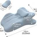 Multi Functional Sleeping Pillow, Ergonomic Body Support pad, Used for Side Lying, backrest, and Prone Lying (Blue)