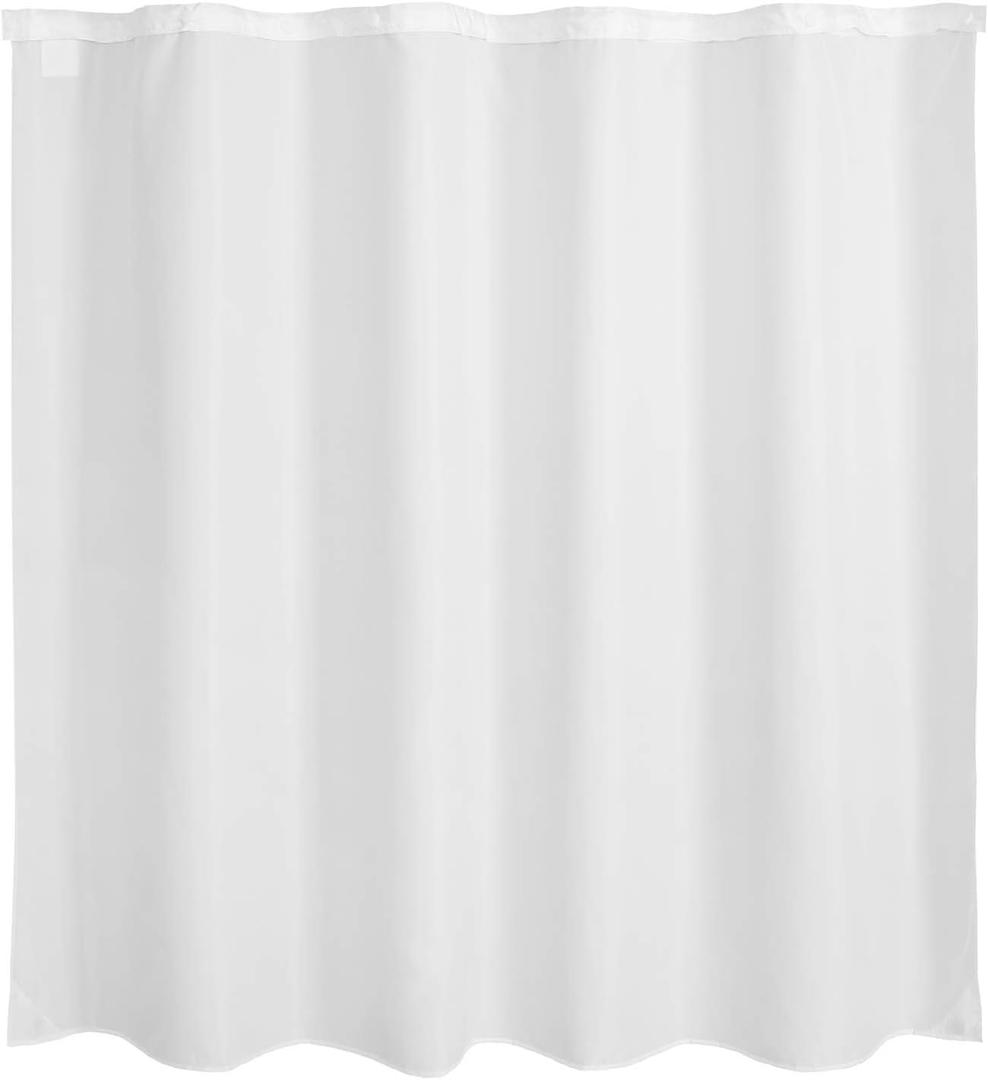 Barossa Design Fabric Snap-in Replacement Liner 70" x 69" - Use for Hotel Style Shower Curtain, Removable & Machine Washable, Water-Repellent - White, 70x69