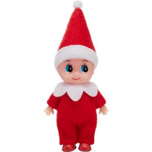 JOYIN 1 Pack Christmas Red Tiny Elf Soft Plush Toy for Adults Kids Accessories Party Favors Xmas Party Supplies Christmas Decor, Xmas Gift