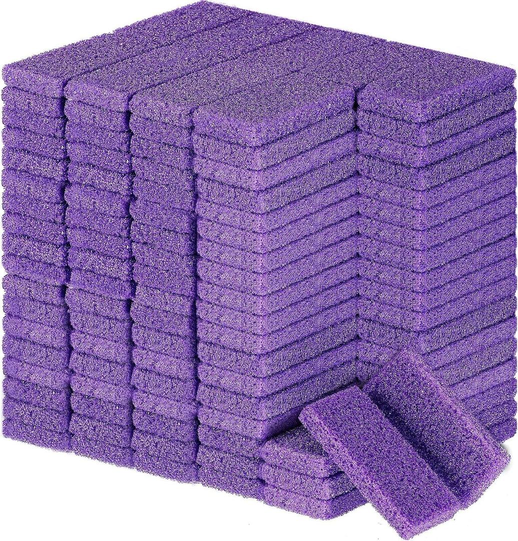 Batiyeer 600 Pcs Pumice Stone Bulk for Feet Scrubber Dead Skin Disposable Pedicure Pumice Stone Foot Shower Scrubber for Heel Cuticle Callus Remover Bath Spa,3.15 x 1.34 x 0.47 Inch(Purple)