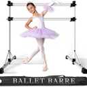 New & Improved 4 Ft Steel Double Ballet Barre with Carry Bag and Beginner Guide,Adjustable&Portable Ballet Barre for Home and Gym,Quality Ballet bar Anti-Wobble,Stretching Dance bar