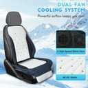 Cooling Car Seat Cover,12V AC Ventilated Front Seat Cushion with Auto Start Stop & Memory Function, Breathable Mesh Cooling Seat Pad for Driver Seat, Universal Fit for Cars SUV Truck,White,1 Pack