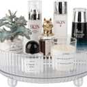 Anyoifax 360 Rotating Makeup Organizer Perfume Tray Skincare Holder Spinning Cosmetic Storage Bathroom Countertop Organizer Lazy Susan Turntable for Dresser, Vanity, Kitchen, Large Clear (11")
