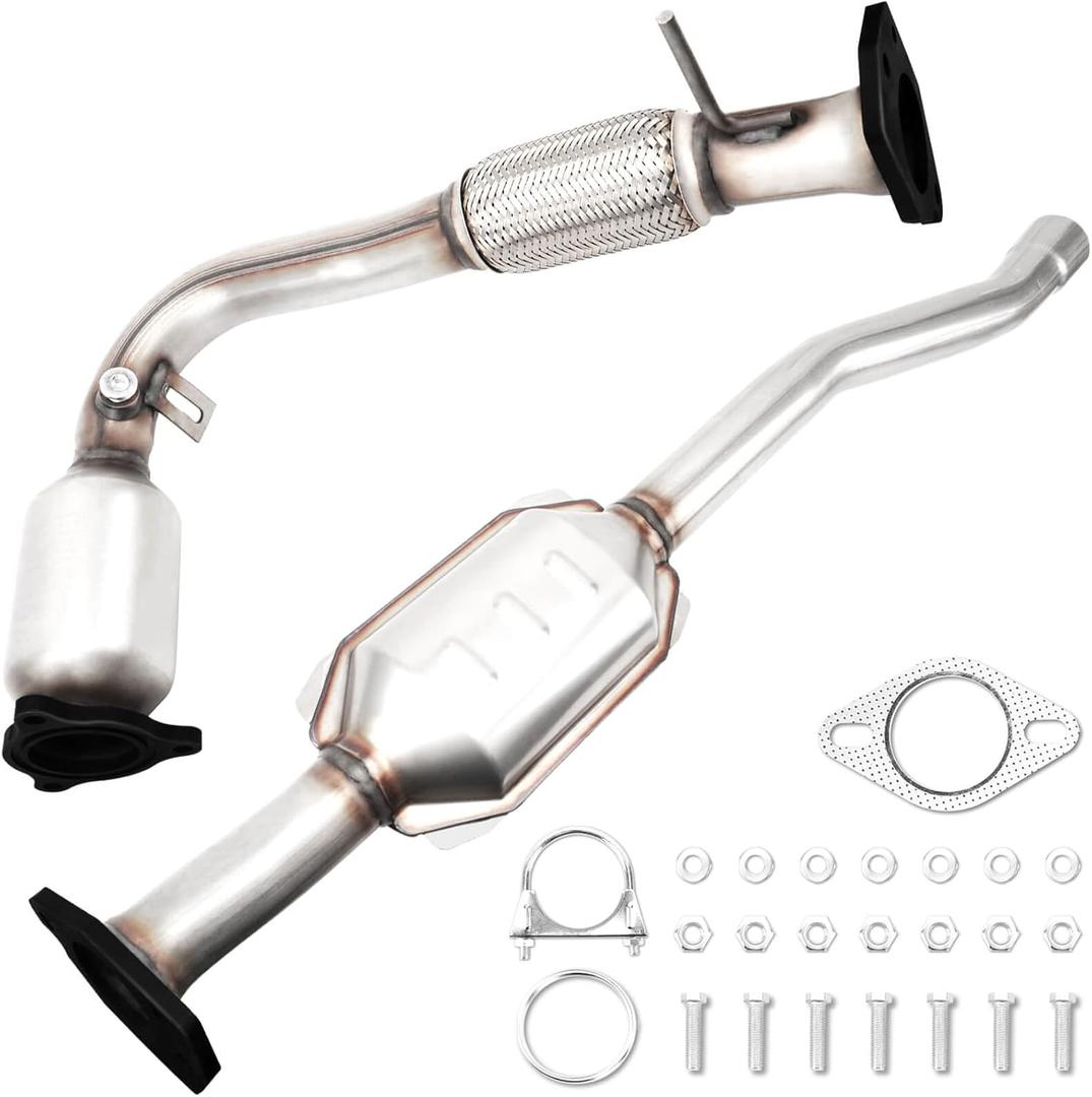 Front Rear Catalytic Converter Compatible with 2010 2011 2012 2013 2014 GMC Terrain 2.4L, 2010-2014 Chevy Equinox 2.4L, Direct-fit(EPA Compliant)