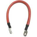 Red Silicone Battery Cable 2/4/6/7 AWG with Ring Terminals - Flexible Power Wire for Automotive Connections(1 Meter,6 AWG)