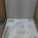 KIRKAS 29inch Large Half Moon Light for Nail Tech, 456 LEDs 3 Color Modes Infinitely Knob Arch Nail Light with Screen and Phone Holder Charging Function, Foldable Lighted Lamp for Manicure,Craft-White