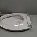 Huttdmel Elongated Toilet Seat 18.5", Soft Close Quiet Lid, Top & Bottom Mount, Never Loosen Hinges, Easy Install, Heavy Duty PP No Yellowing, Fits Standard Elongated Toilets, White