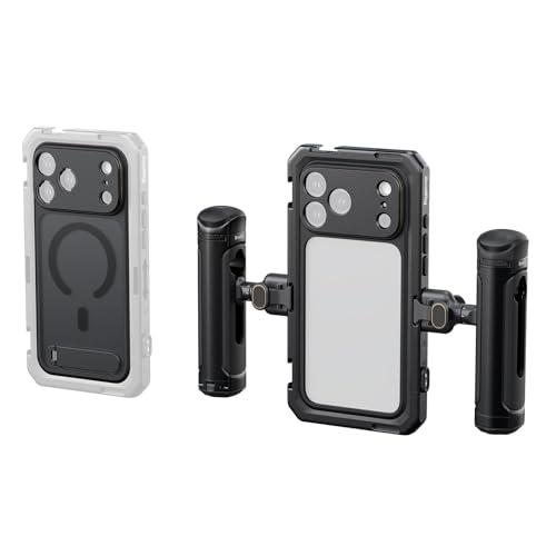 SmallRig Phone Video Cage Dual Handheld Kit for iPhone 17 Pro Max, Phone Rig with Wireless Quick Release Side Handle, 17mm T-Mount Lens Backplate for Video Recording/YouTube/Live Streaming/Vlog - 5541